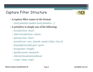 Capture Filters Examples Network analysis Using Wireshark 4: Capture Filters | PDF