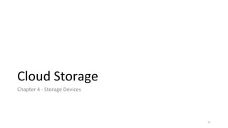 Cloud Storage
Chapter 4 - Storage Devices
21
 