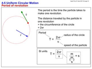 Period Of Rotation Equation 2D and 3D Kinematics PHYS101 with Calculus | PPT