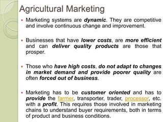 chapter one of agricultural marketing