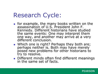 Research Cycle:
◼ Data demand interpretation. But no
rule, formula, or algorithm can lead
the researcher unerringly to a c...
