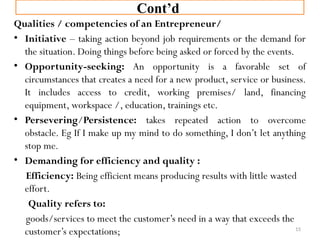 CHAPTER ONE Nature of Entrepreneurship for freshman student | PPTX