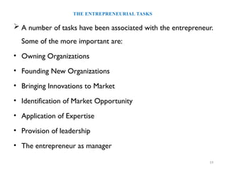 CHAPTER ONE Nature of Entrepreneurship for freshman student | PPTX