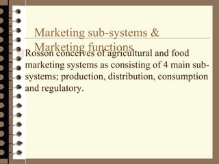 Introduction to agricultural marketing process | PDF