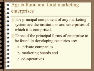 Introduction to agricultural marketing process | PDF