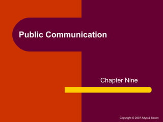 Public Communication Chapter Nine 