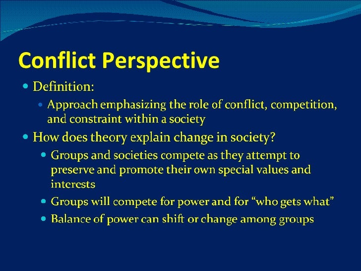 conflict sociological perspective