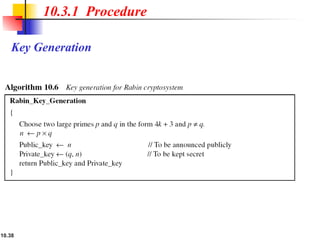 10.38
10.3.1 Procedure
Key Generation
 