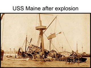 USS Maine after explosion 