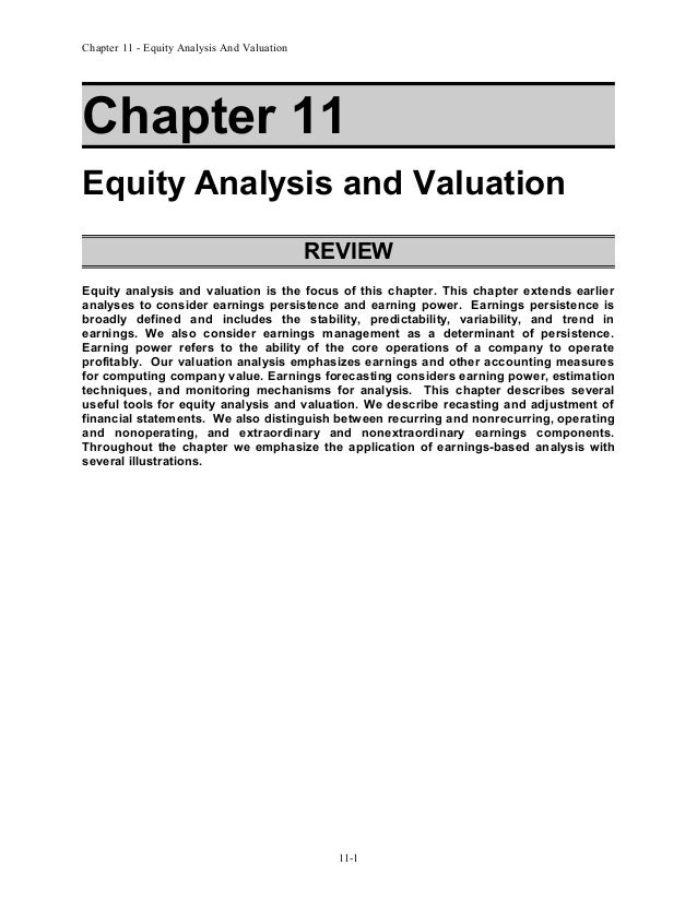 Ch 11 Financial Statement Analysis Subramanyam Wild 10 Edition