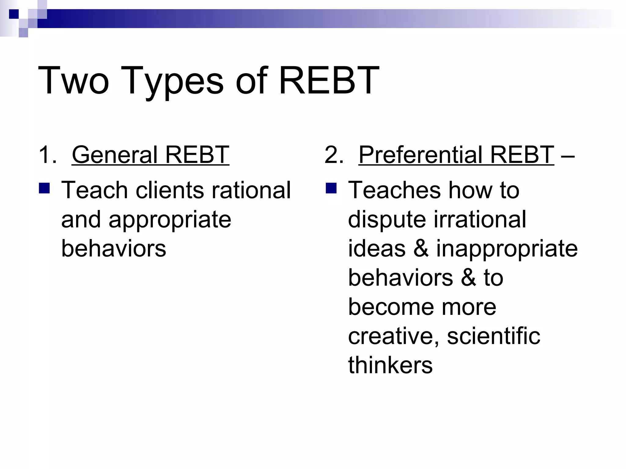 Rebt Patterns Ch 13 Psychotherapy | PPT