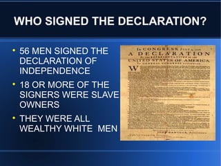 declaration of independence signers slave owners
