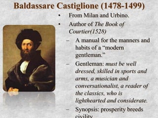 Francesco Petrarch (1304-1374)Italian poet; wrote in both Latin and Italian (vernacular).Considered to be the first great humanist thinker; first great “modern” writer.Latin scholarknown for being one of the first people to refer to the “Dark Ages”“Father of Humanism”Wrote sonnets(14 line poems)-about a woman named, LauraPetrarchan sonnet-verse form that typically refers to a concept of unattainable love