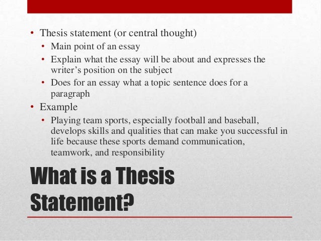 a thesis statement clarifies the main point an essay will make