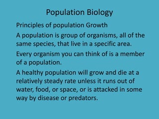 Population biology | PPT
