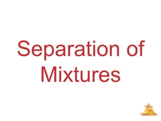 Matter 
And 
Separation of 
Mixtures 
Measurement 
 