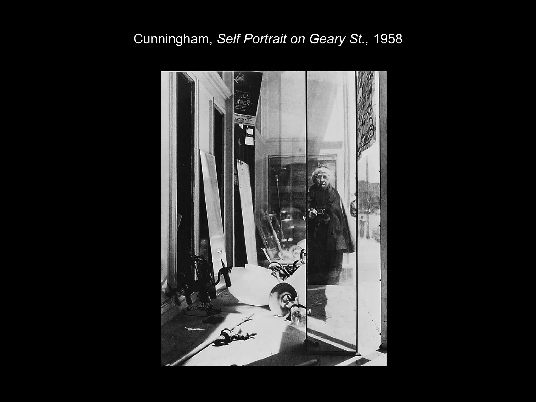 Cunningham, Self Portrait on Geary St., 1958 
 