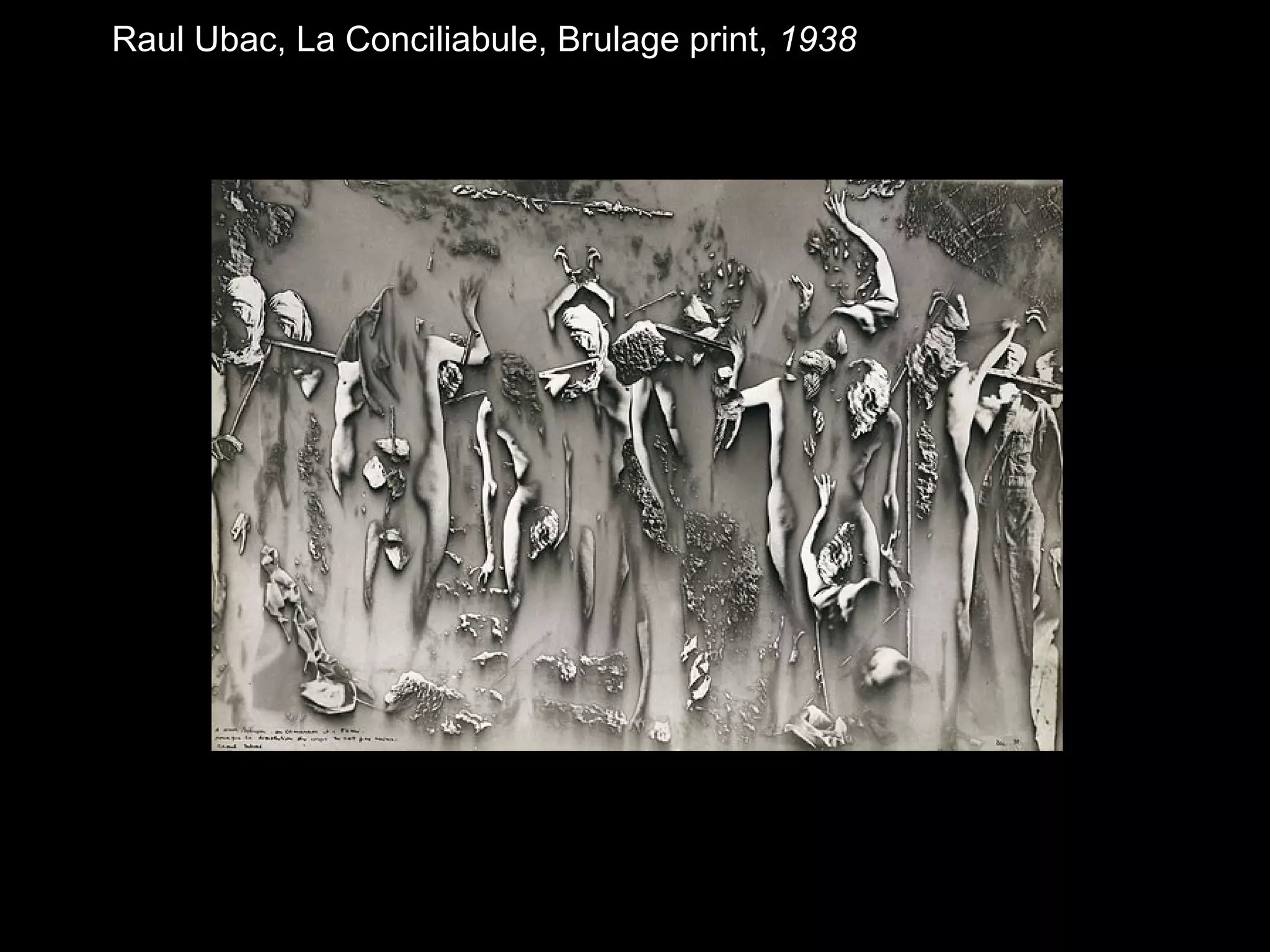 Raul Ubac, La Conciliabule, Brulage print, 1938 
 