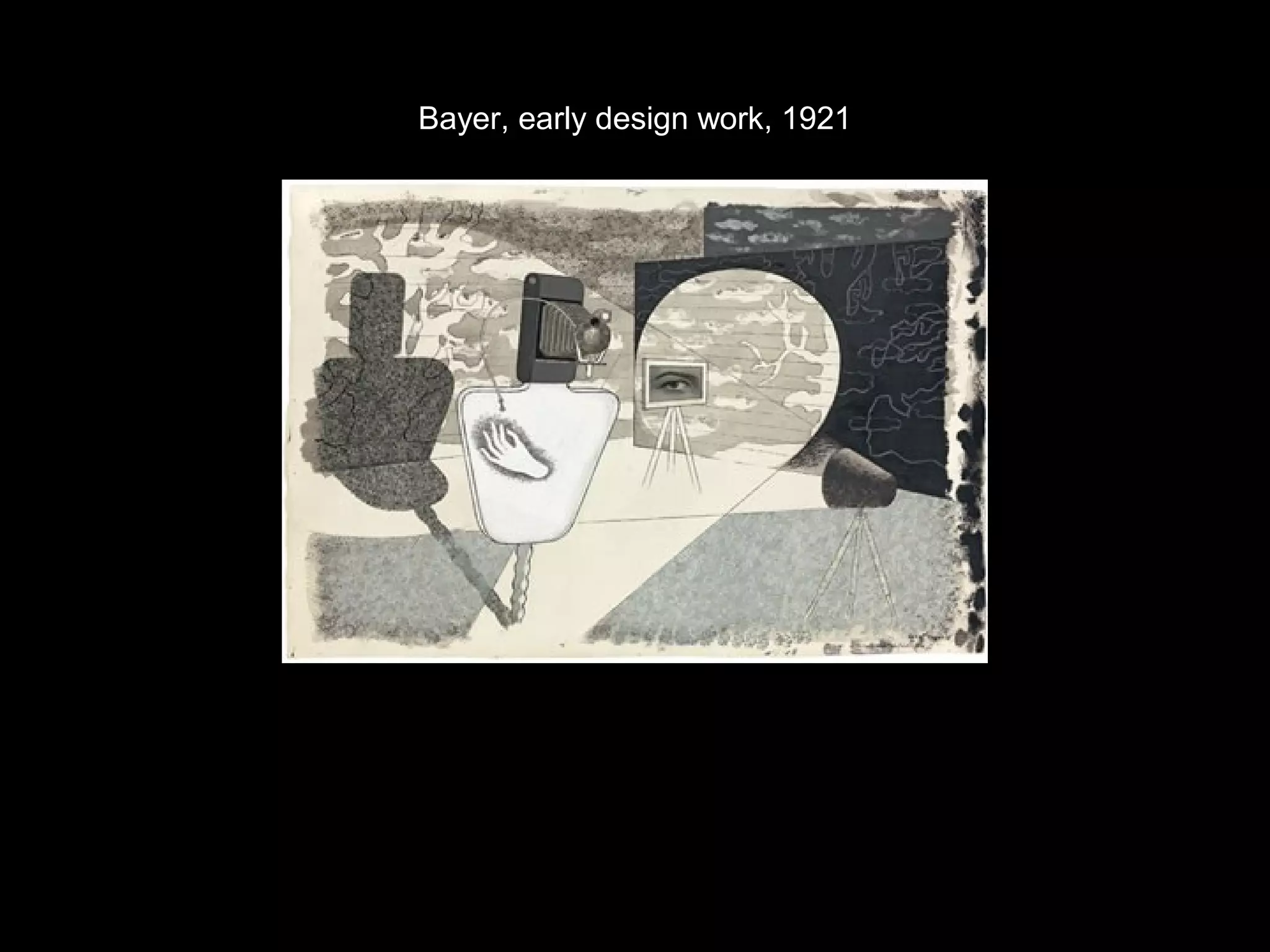 Bayer, early design work, 1921 
 
