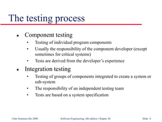 Ch. 20 software testing | PPT