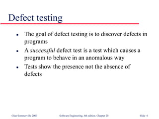 Ch. 20 software testing | PPT