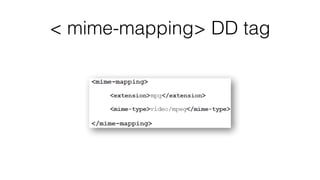< mime-mapping> DD tag
 