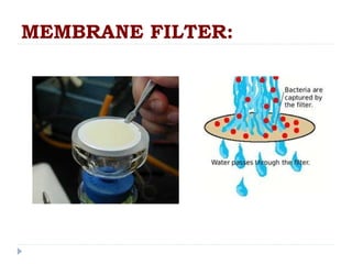 MEMBRANE FILTER:
 