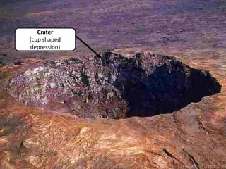 Crater
(cup shaped
depression)
 