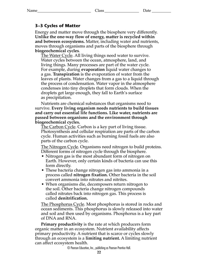 Ch. 3 Notes Biosphere | PDF