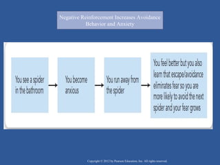 Negative Reinforcement Increases Avoidance
Behavior and Anxiety
Copyright © 2012 by Pearson Education, Inc. All rights reserved.
 