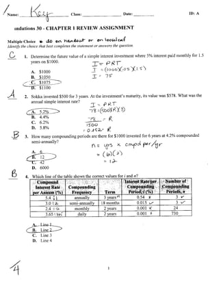 Mrs. Sack Foundations 30 Ch. 1 review assignment(answers)
