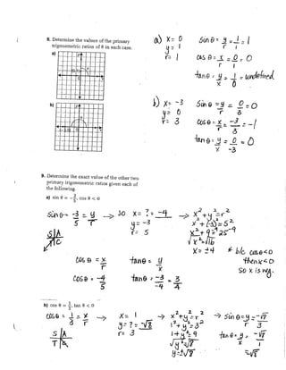 Pre-Calc 20 Ch. 2 review assignment answer key | PDF