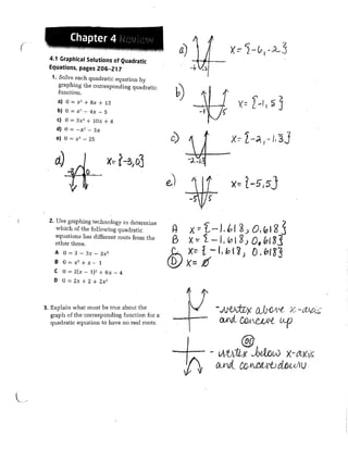 Mrs. Sack's Pre-Calc 20 Ch. 4 review assignment answer key
