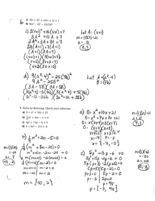 Mrs. Sack's Pre-Calc 20 Ch. 4 review assignment answer key | PDF