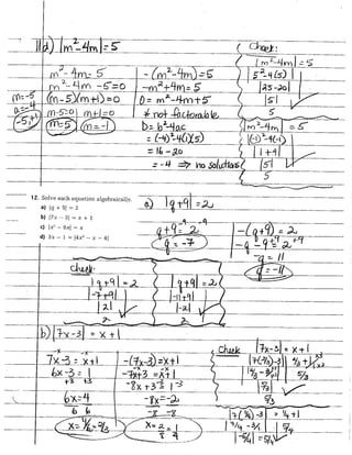 Mrs. Sack's Pre-Calc 20 Ch. 7 review assignment (text) answer key | PDF