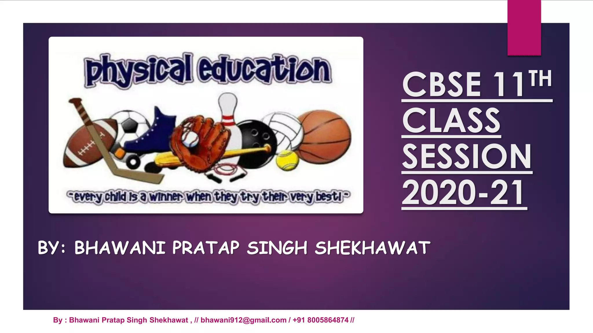 class 11th Ch 1 changing trends and careers in physical education by ...