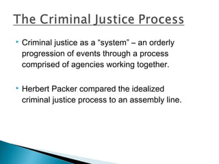 the wedding cake model of the criminal justice system