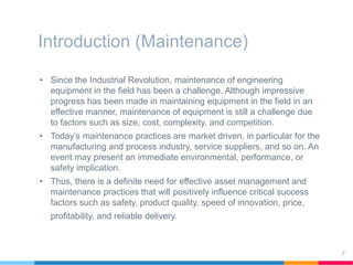 Introduction to maintenance and safety management | PPT
