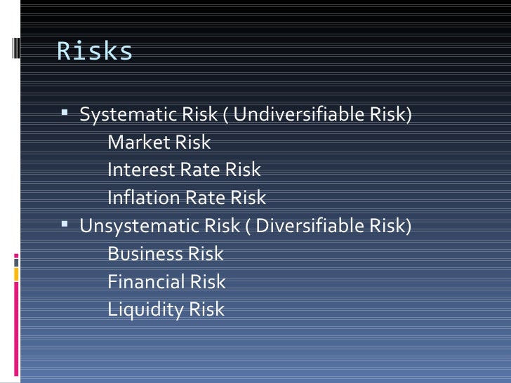 Essays diversifiable risks and undiversifiable
