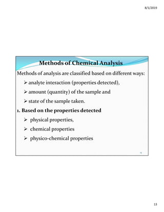 Chapter-1 Analytical Chemistry presentation | PDF