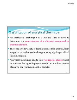 Chapter-1 Analytical Chemistry presentation | PDF