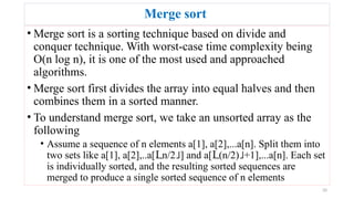 Divide and Conquer Algorithms: Methodology, Min-Max, and Binary Search ...