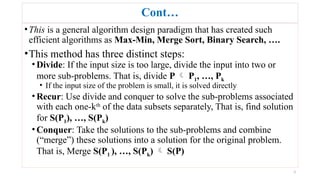 Divide and Conquer Algorithms: Methodology, Min-Max, and Binary Search ...