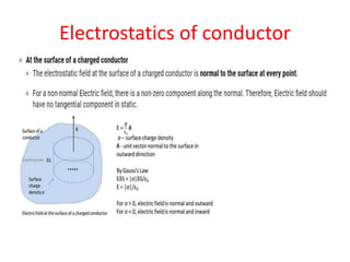 Electrostatics of conductor
 