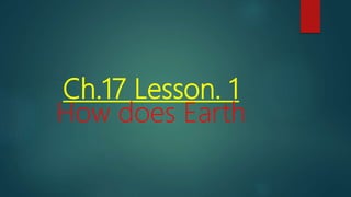 Ch.17 Lesson. 1
How does Earth
 