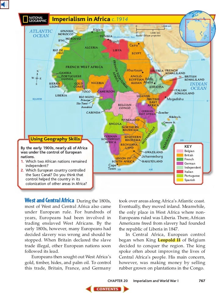 Ch. 20 Imperialism to World War I