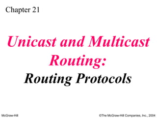 McGraw-Hill ©The McGraw-Hill Companies, Inc., 2004
Chapter 21
Unicast and Multicast
Routing:
Routing Protocols
 