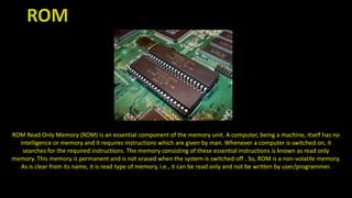 Rom Computer Component Computer - Hardware components | PPTX