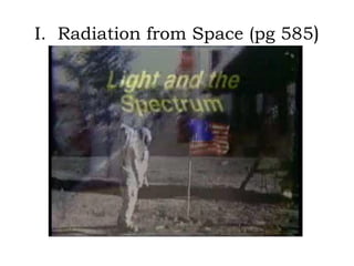 I.  Radiation from Space (pg 585 ) 