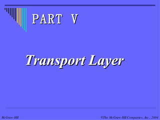 Transport Layer PART V 
